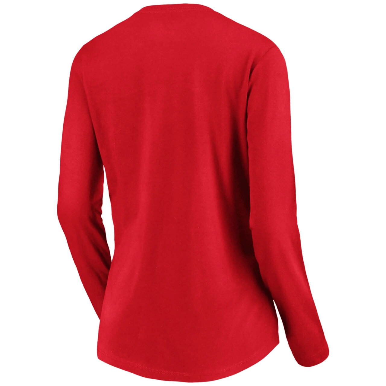 Women's Cincinnati Reds Fanatics Branded Red Official Logo Long Sleeve V-Neck T-Shirt - Image 3
