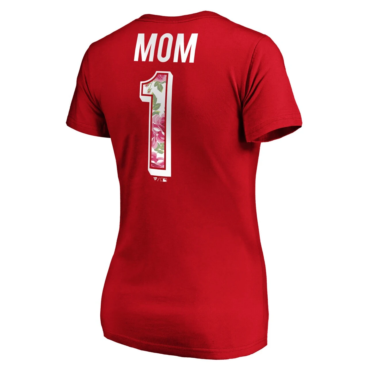 Women's Cincinnati Reds Fanatics Branded Red Plus Size Mother's Day V-Neck T-Shirt - Image 3