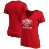 Women's Cincinnati Reds Fanatics Branded Red Victory Script V-Neck T-Shirt