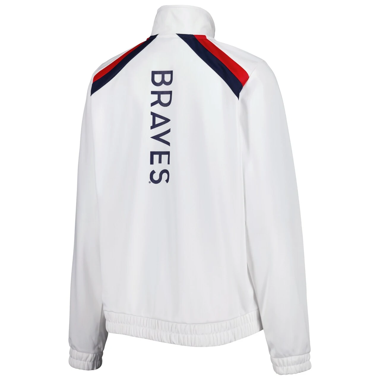 Women's Atlanta Braves G-III 4Her By Carl Banks White Red Flag Full-Zip Track Jacket - Image 3