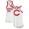 Women's Cincinnati Reds G-III 4Her By Carl Banks White Tater Racerback Tank Top