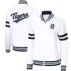 Women's Detroit Tigers G-III 4Her By Carl Banks White Pre-Game Full-Zip Track Jacket