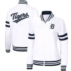 Women's Detroit Tigers G-III 4Her By Carl Banks White Pre-Game Full-Zip Track Jacket