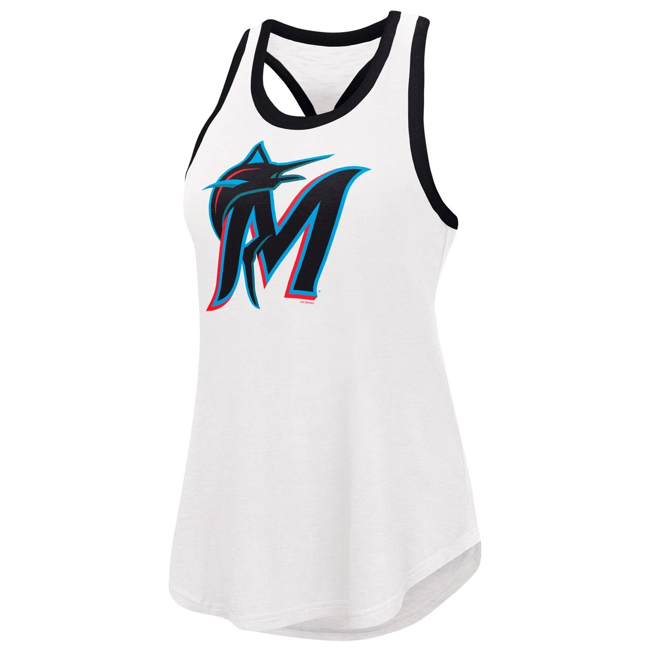 Women's Miami Marlins G-III 4Her By Carl Banks White Tater Tank Top - Image 2