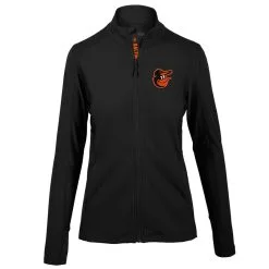 Women's Baltimore Orioles Levelwear Black Alyssa Full-Zip Jacket