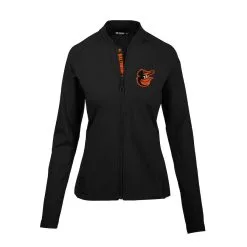 Women's Baltimore Orioles Levelwear Black Ezra Full-Zip Jacket