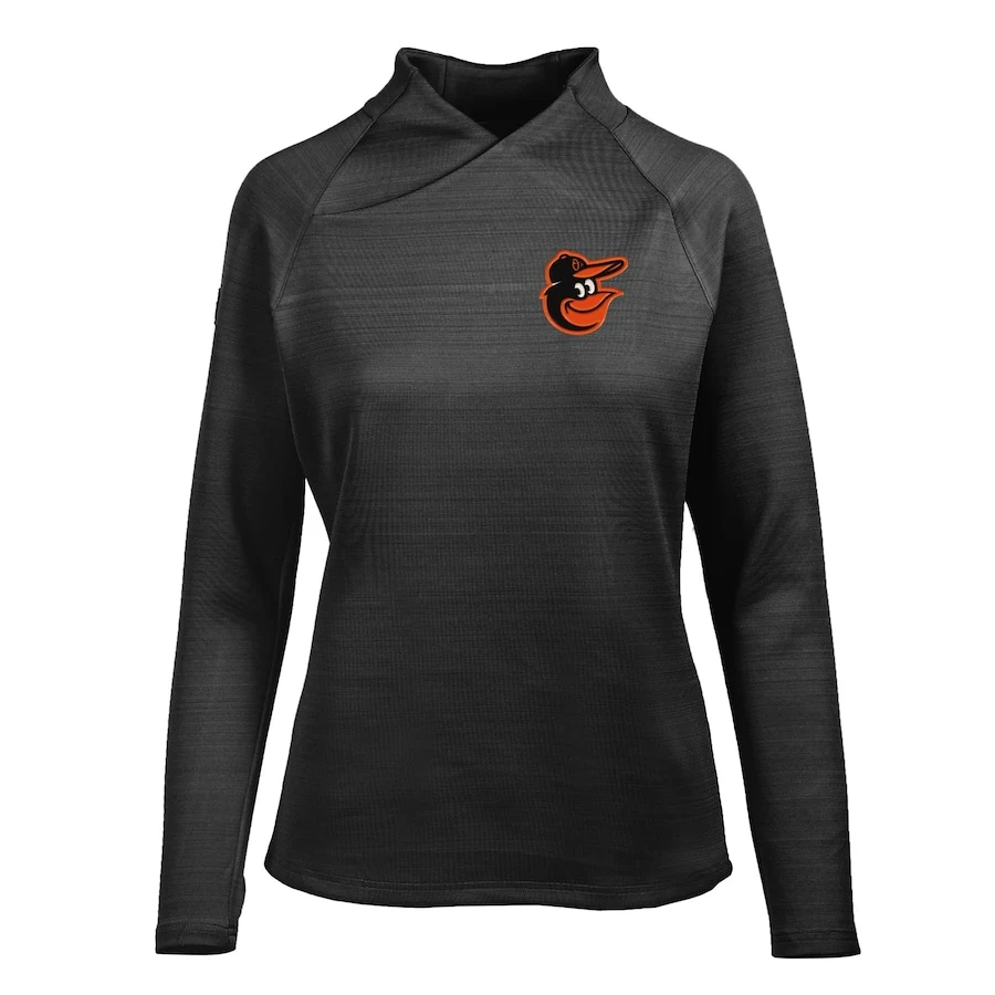 Women's Baltimore Orioles Levelwear Black Lena Pullover Top