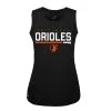 Women's Baltimore Orioles Levelwear Black Macy Muscle Tank Top