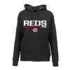Women's Cincinnati Reds Levelwear Black Adorn Fleece Pullover Hoodie