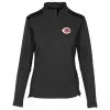 Women's Cincinnati Reds Levelwear Black Daybreak Quarter-Zip Pullover Top