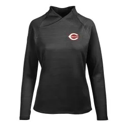 Women's Cincinnati Reds Levelwear Black Lena Pullover Top