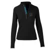 Women's Miami Marlins Levelwear Black Energy Quarter-Zip Pullover Top