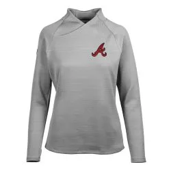 Women's Atlanta Braves Levelwear Heather Gray Lena Pullover Top
