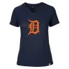 Women's Detroit Tigers Levelwear Navy Ariya V-Neck T-Shirt