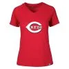 Women's Cincinnati Reds Levelwear Red Ariya V-Neck T-Shirt