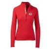 Women's Cincinnati Reds Levelwear Red Energy Quarter-Zip Pullover Top