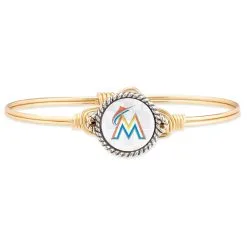 Luca & Danni Women's Miami Marlins Luca + Danni Gold Petite Bangle Bracelet