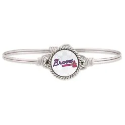 Luca & Danni Women's Atlanta Braves Luca + Danni Silver Bangle Bracelet
