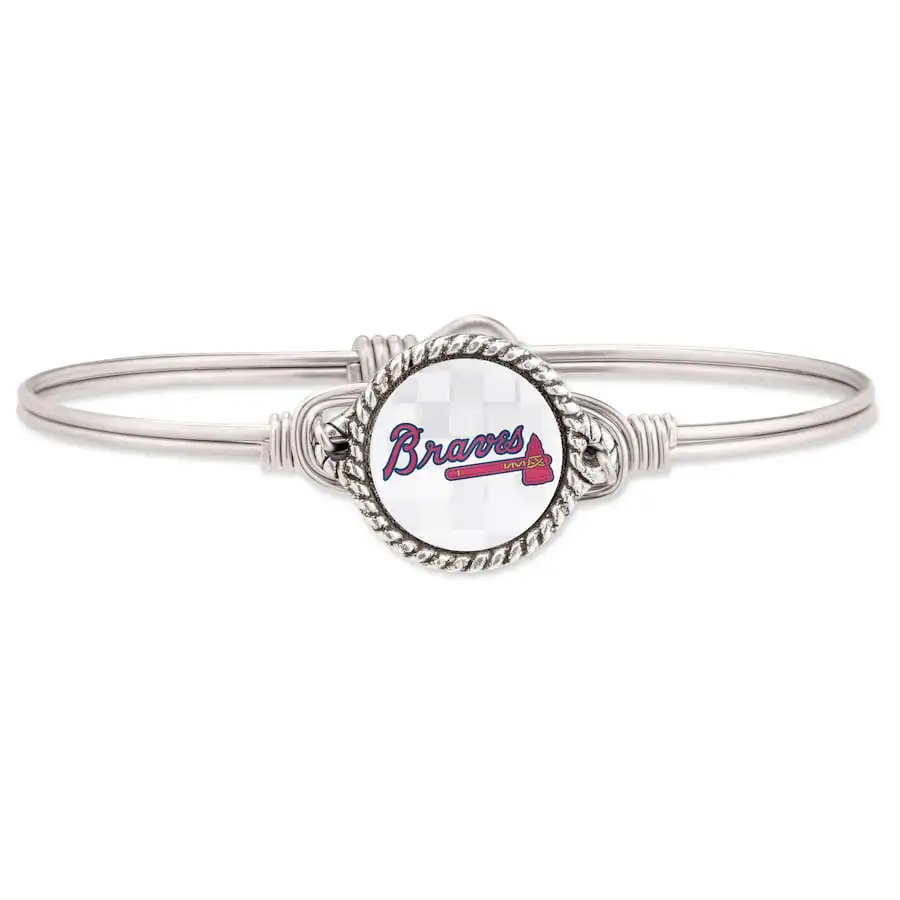 Luca & Danni Women's Atlanta Braves Luca + Danni Silver Bangle Bracelet