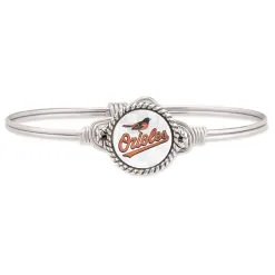 Luca & Danni Women's Baltimore Orioles Luca + Danni Silver Petite Bangle Bracelet