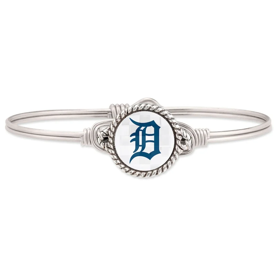 Luca & Danni Women's Detroit Tigers Luca + Danni Silver Petite Bangle Bracelet