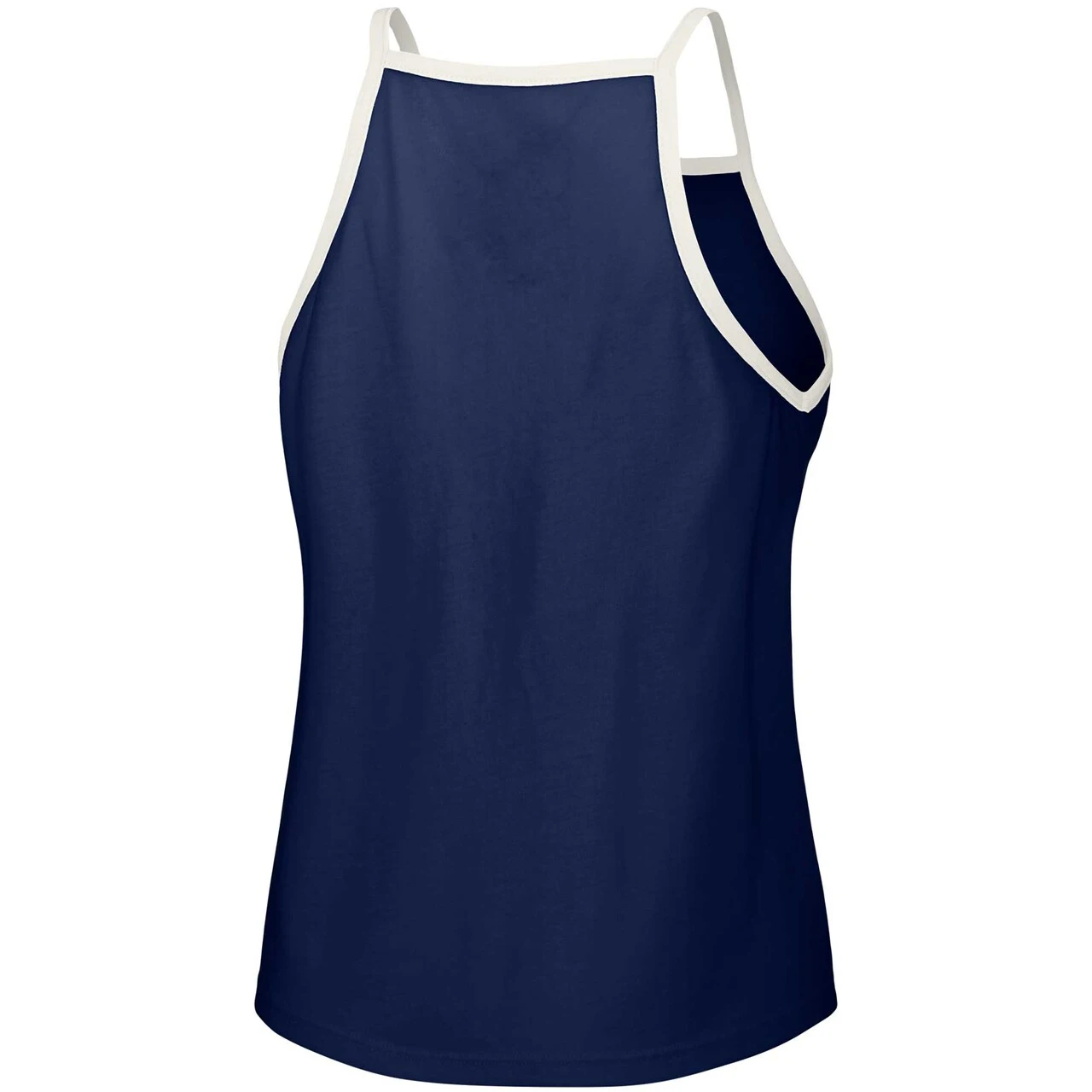 Women's Atlanta Braves Lusso Navy Nadine Halter Tank Top - Image 3
