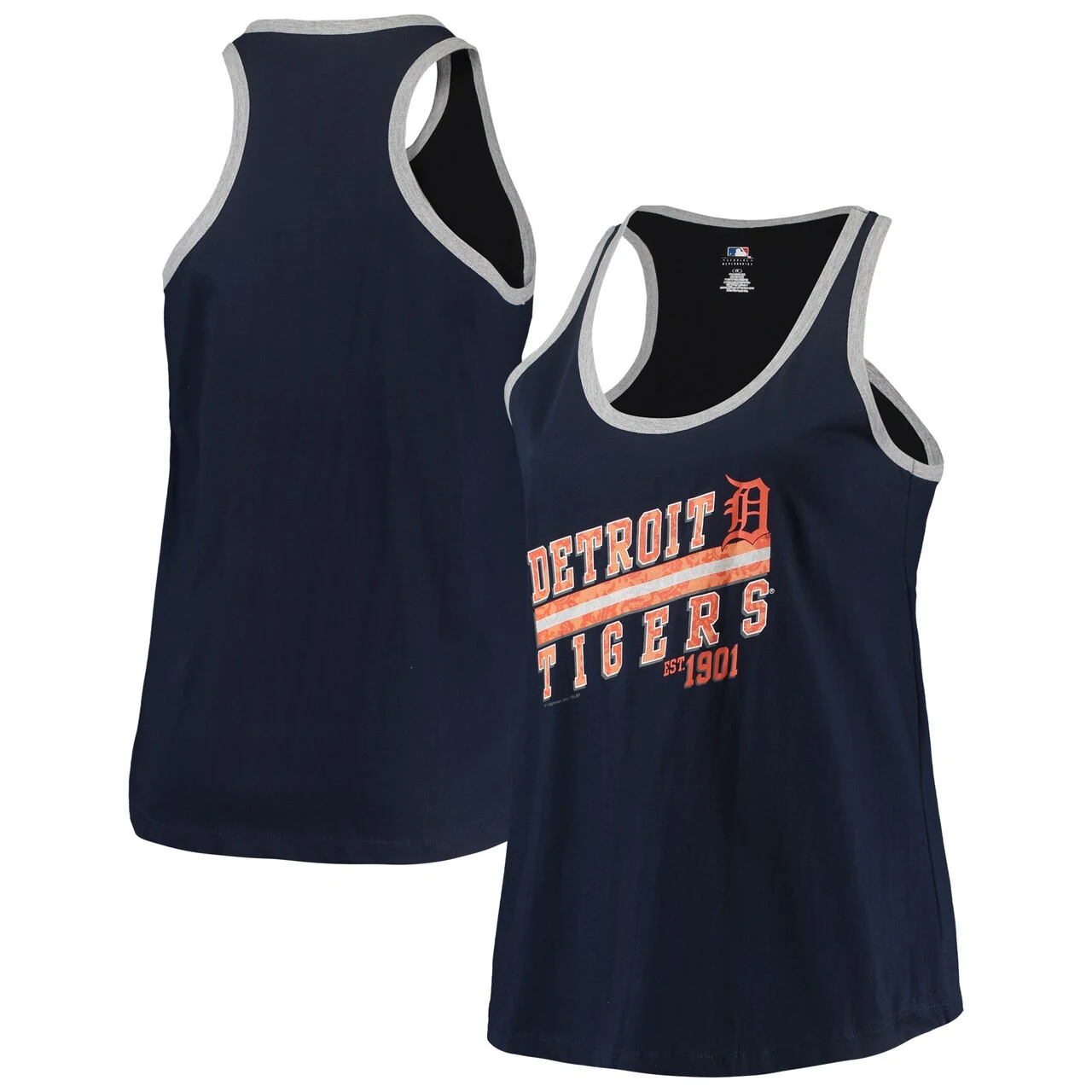 Profile Women's Detroit Tigers Majestic Navy Plus Size Believe In Greatness Tank Top