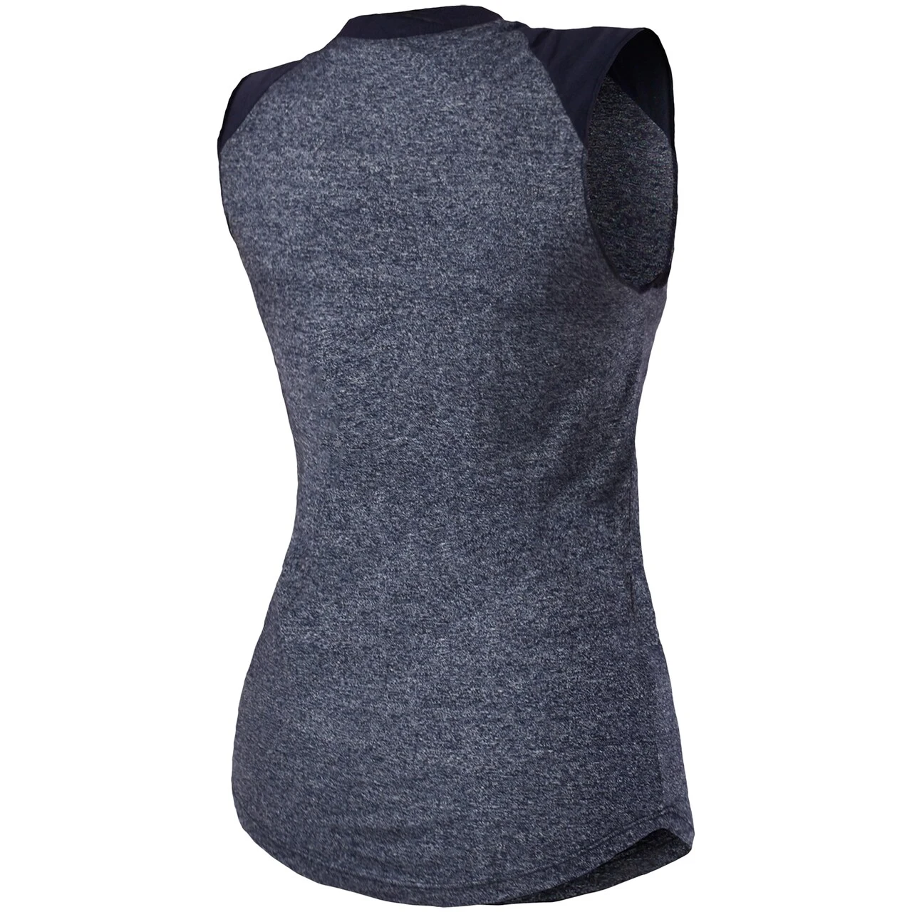 Women's Detroit Tigers Majestic Threads Navy Raglan Tri-Blend Muscle Tank Top - Image 3