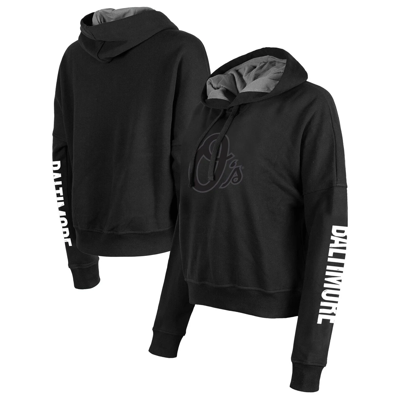 Women's Baltimore Orioles New Era Black 2023 City Connect Pullover Hoodie