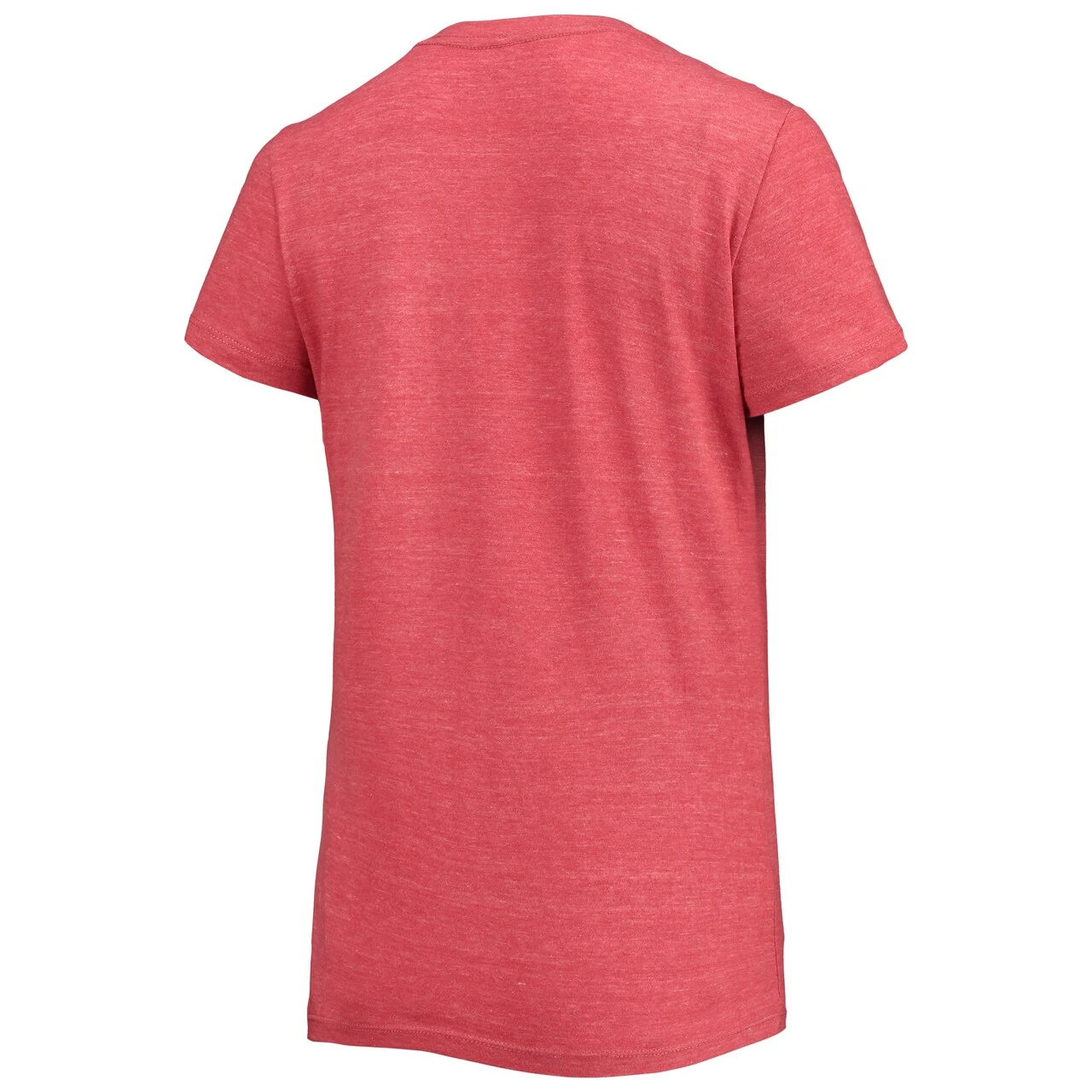 Women's Miami Marlins New Era Heathered Red City Connect Cap Logo Tri-Blend V-Neck T-Shirt - Image 3