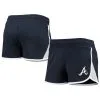 Women's Atlanta Braves New Era Navy Stretch French Terry Shorts