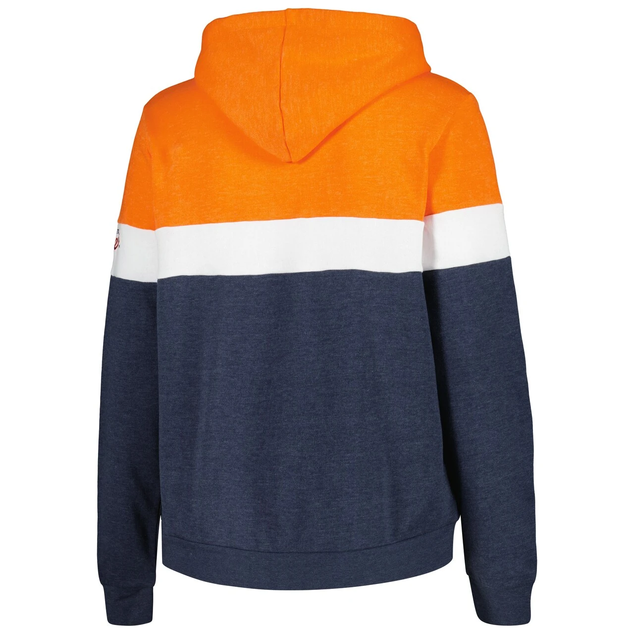 Women's Detroit Tigers New Era Navy Plus Size Color-Block Full-Zip Hoodie - Image 3