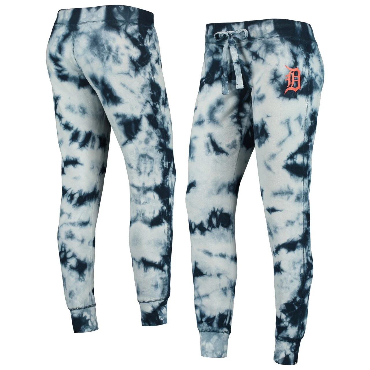 Women's Detroit Tigers New Era Navy Tie-Dye Jogger Pants