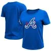 Women's Atlanta Braves New Era Royal 2023 City Connect Cap Logo T-Shirt