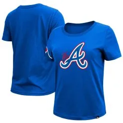 Women's Atlanta Braves New Era Royal 2023 City Connect Cap Logo T-Shirt