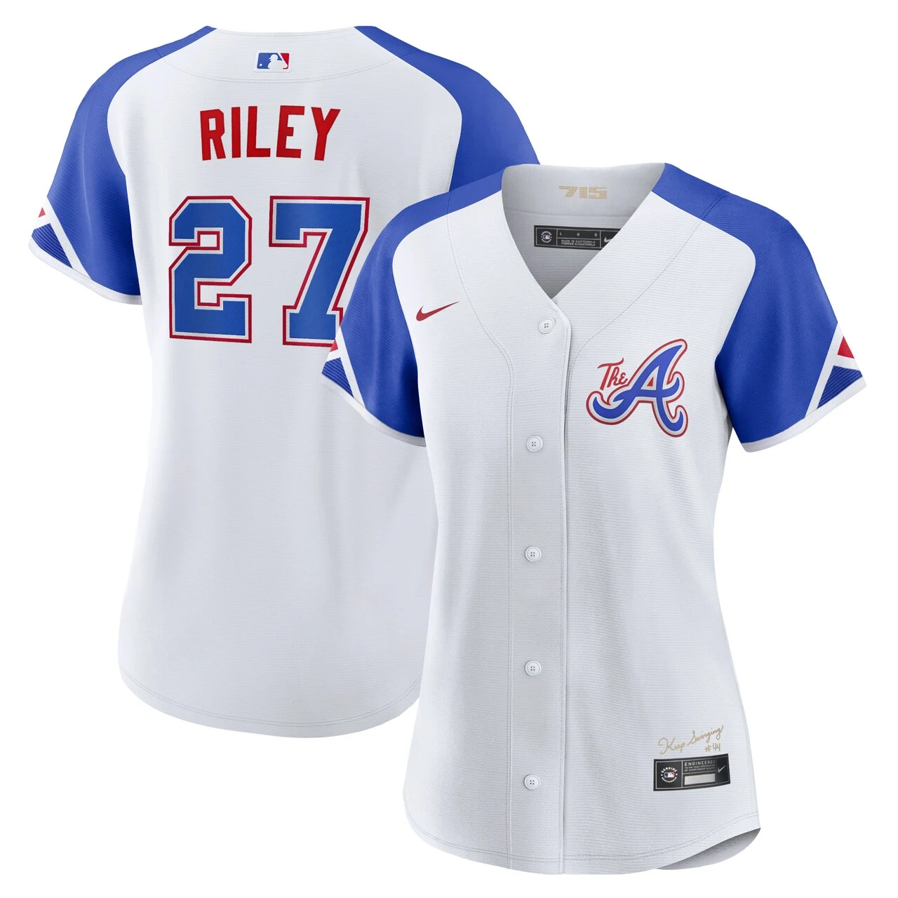 Women's Atlanta Braves Austin Riley Nike White 2023 City Connect Replica Player Jersey