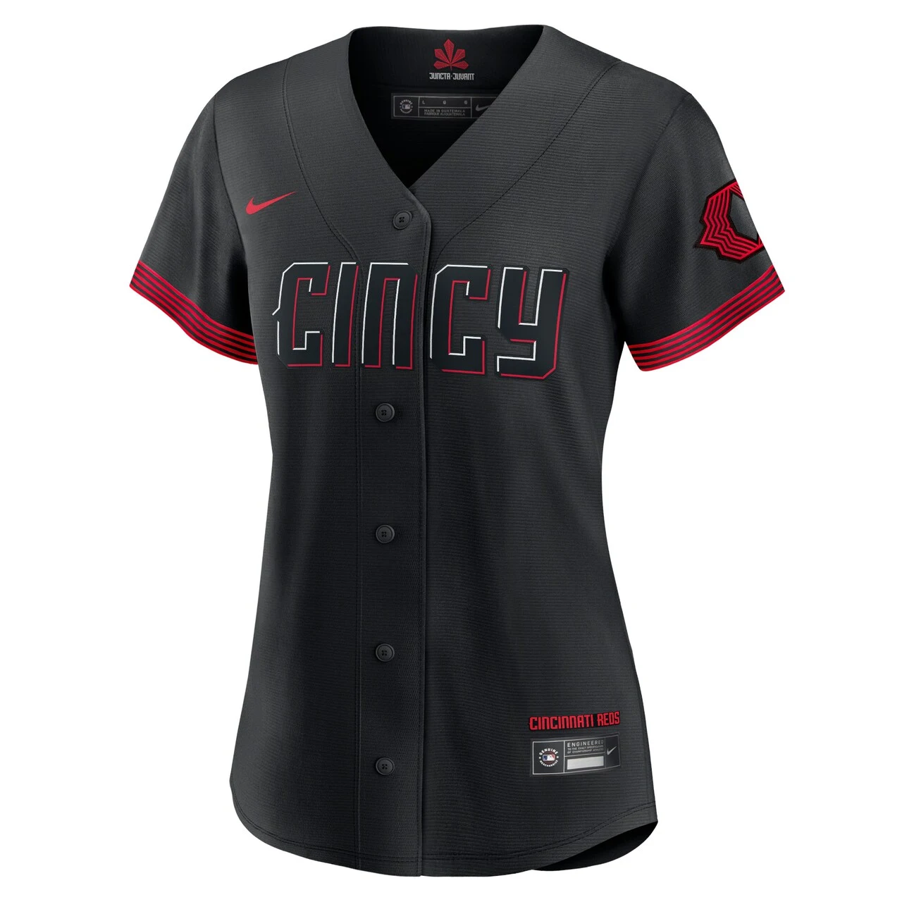 Women's Cincinnati Reds Barry Larkin Nike Black 2023 City Connect Replica Player Jersey - Image 2