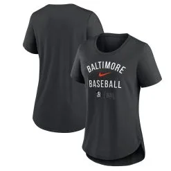Women's Baltimore Orioles Nike Black 2023 City Connect Tri-Blend T-Shirt