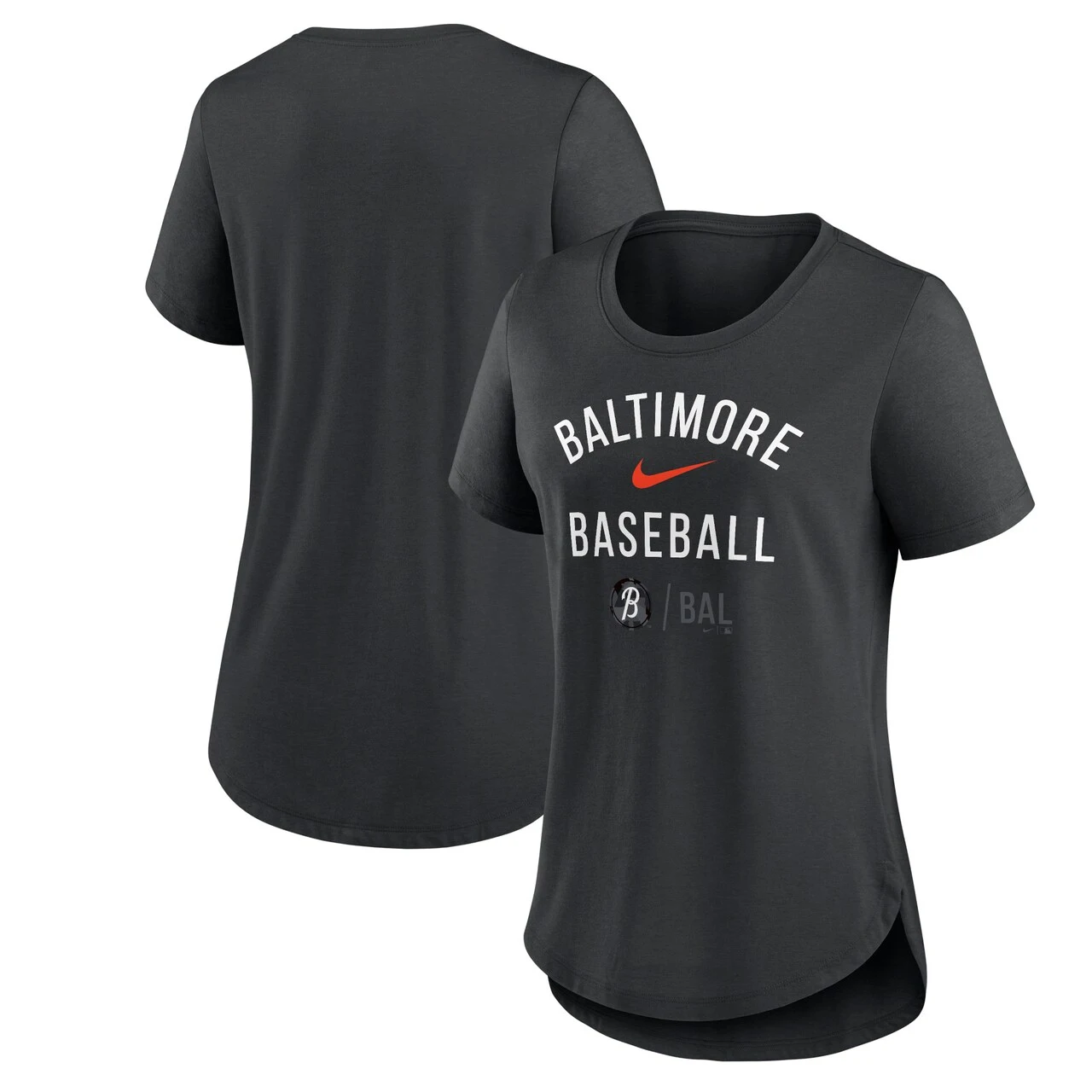 Women's Baltimore Orioles Nike Black 2023 City Connect Tri-Blend T-Shirt