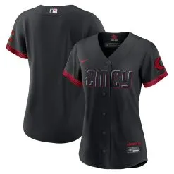 Women's Cincinnati Reds Nike Black 2023 City Connect Replica Jersey