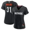 Women's Baltimore Orioles Cedric Mullins Nike Black 2023 City Connect Replica Player Jersey
