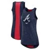 Women's Atlanta Braves Nike Navy Right Mix High Neck Tank Top