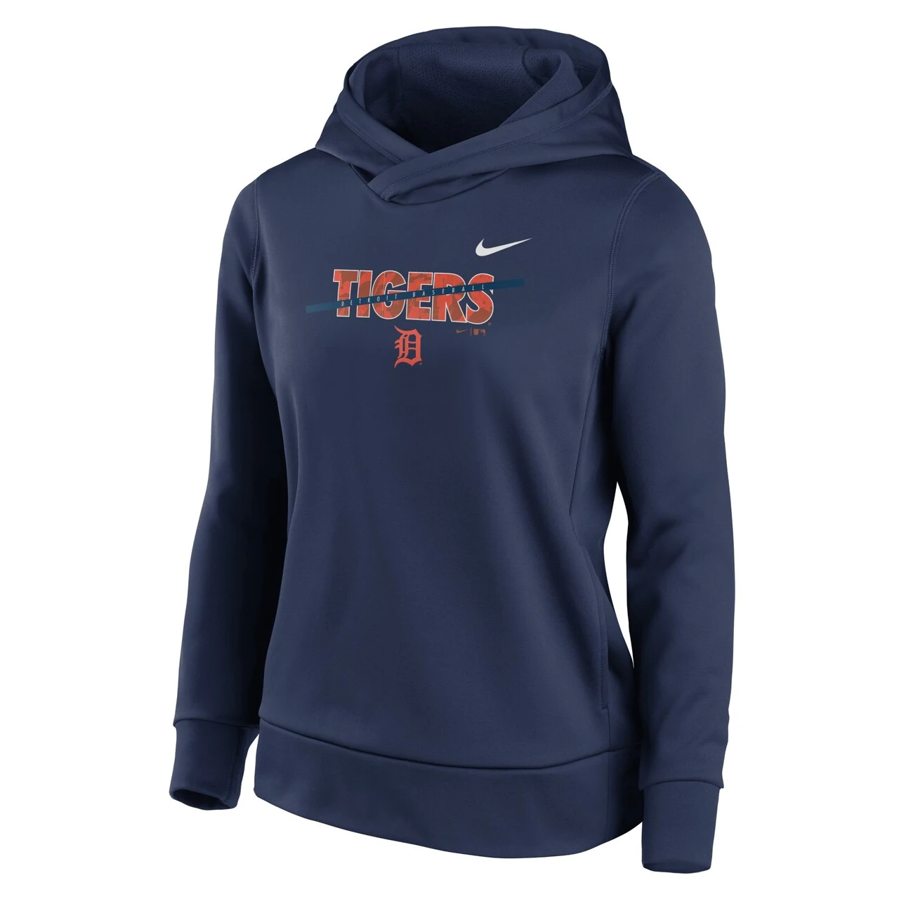 Women's Detroit Tigers Nike Navy Club Angle Performance Pullover Hoodie - Image 2