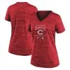 Women's Cincinnati Reds Nike Red Authentic Collection Velocity Performance V-Neck T-Shirt