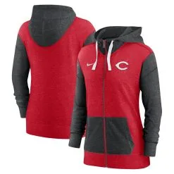 Women's Cincinnati Reds Nike Red Full-Zip Hoodie