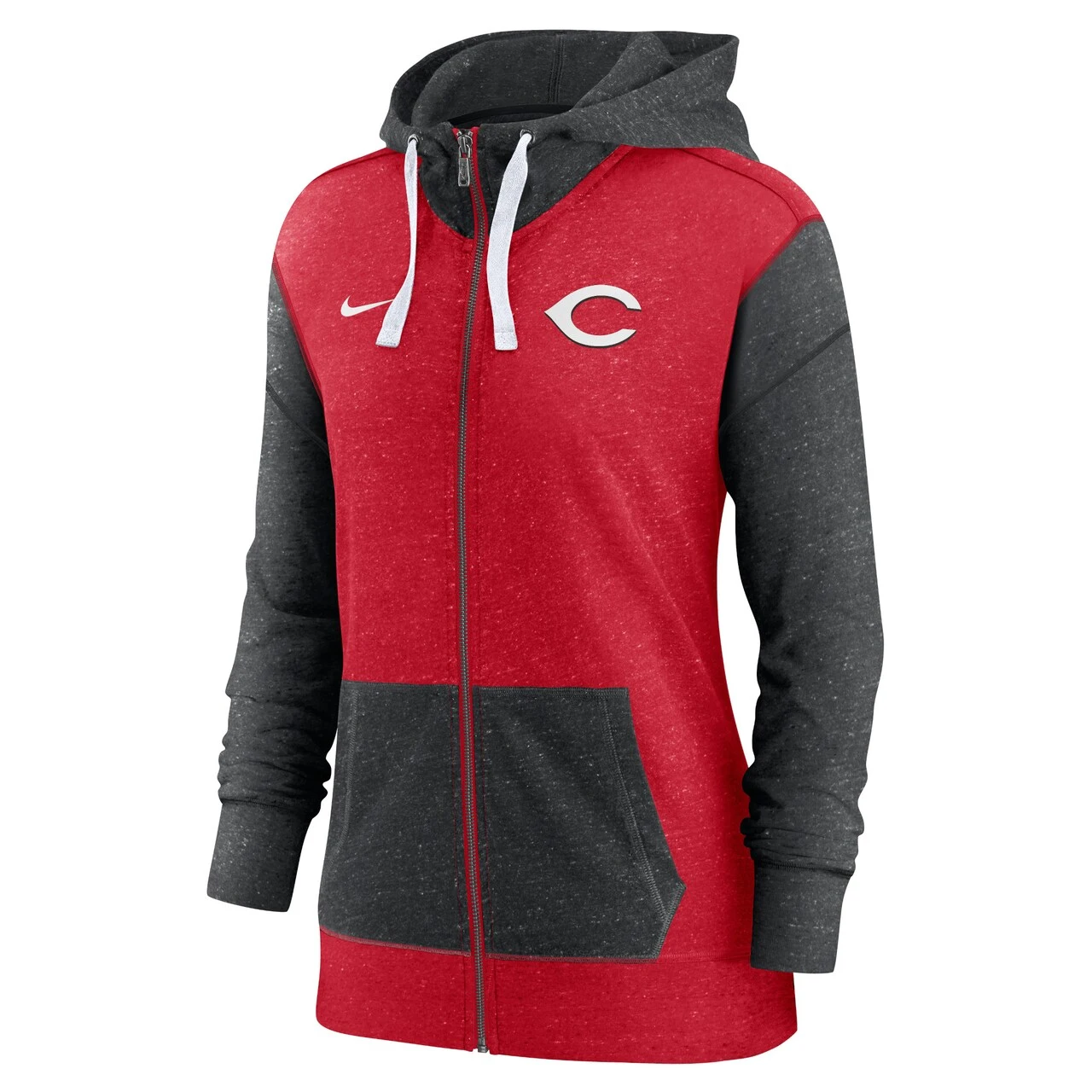 Women's Cincinnati Reds Nike Red Full-Zip Hoodie - Image 2