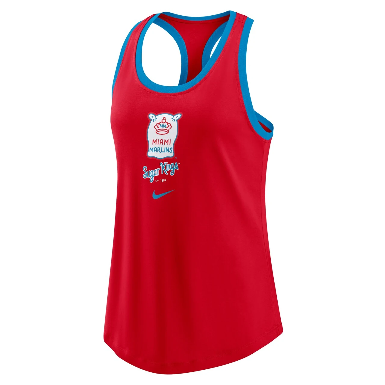 Women's Miami Marlins Nike Red City Connect Tri-Blend Tank Top - Image 2