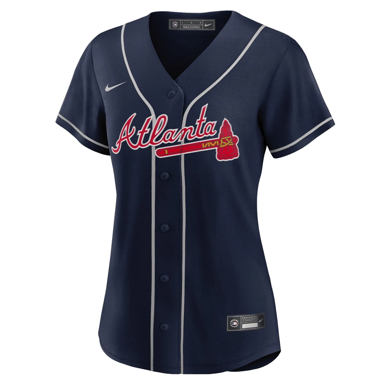 Women's Atlanta Braves Ronald Acuna Jr. Nike Navy Alternate Replica Player Jersey - Image 2