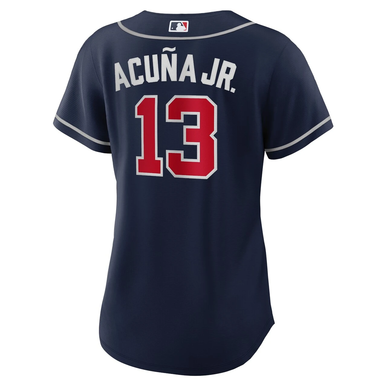 Women's Atlanta Braves Ronald Acuna Jr. Nike Navy Alternate Replica Player Jersey - Image 3