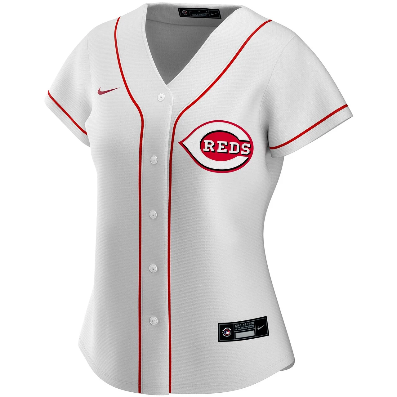Women's Cincinnati Reds Nike White Home Replica Custom Jersey - Image 2